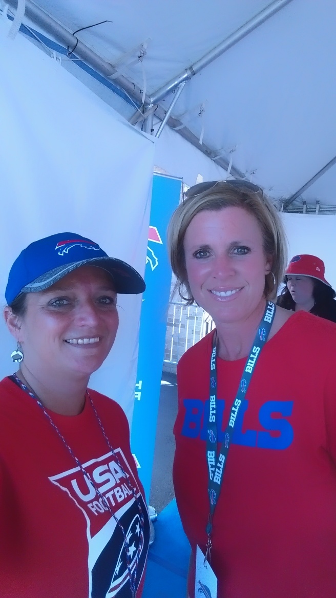 Kerry Atlas and Dana Roman, wife of Greg Roman, Buffalo Bills Offensive Coordinator